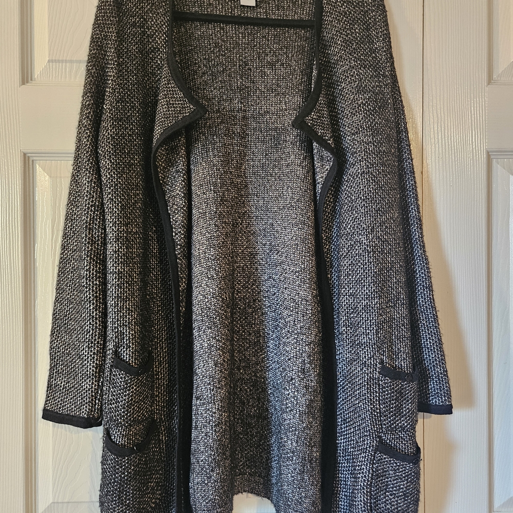 Soft Surroundings Black and Gray Cardigan